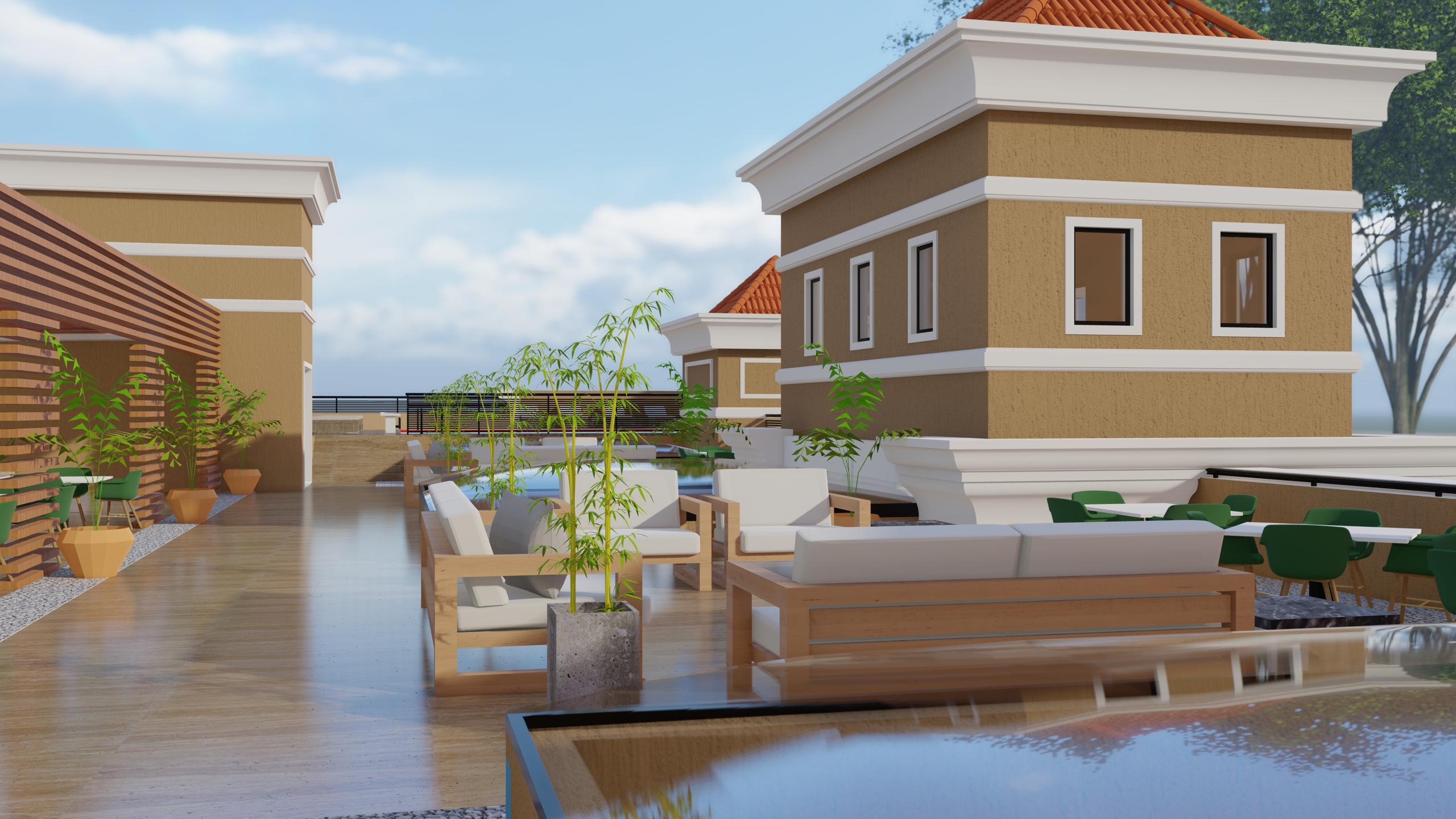 Rooftop lounge